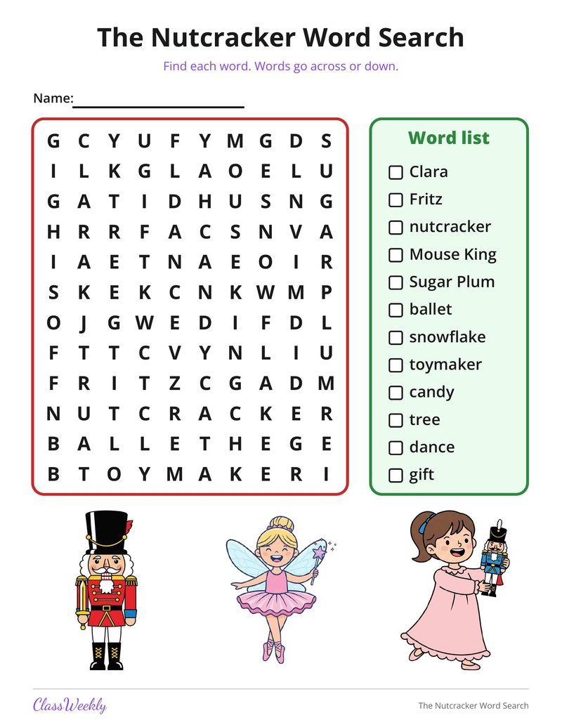 The Nutcracker Word Search