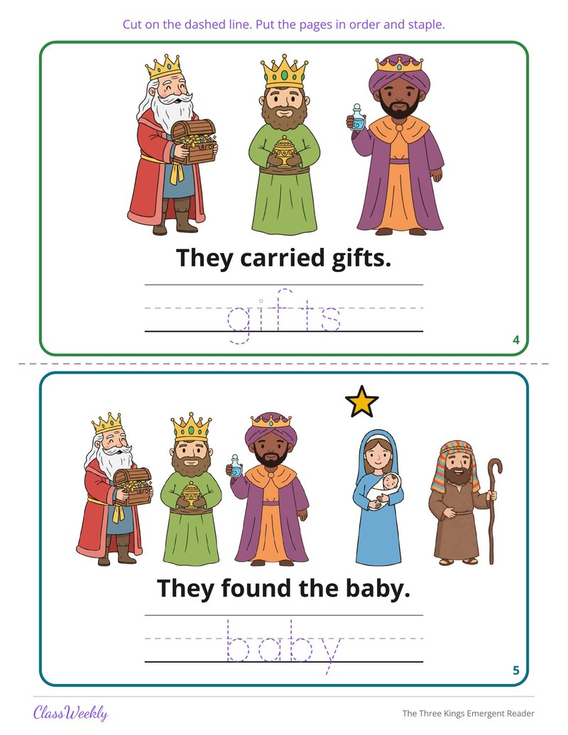 The Three Kings Emergent Reader - Page 4