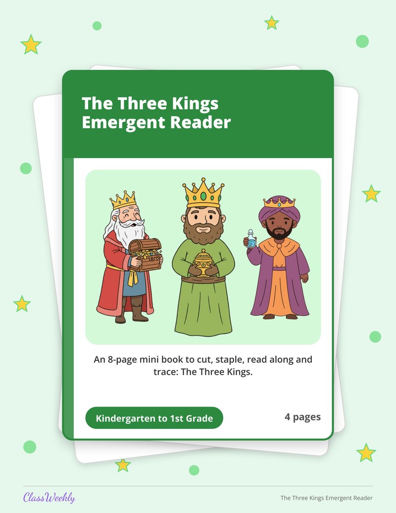 The Three Kings Emergent Reader - Page 1