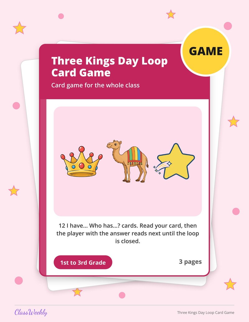 Three Kings Day Loop Card Game - Page 1