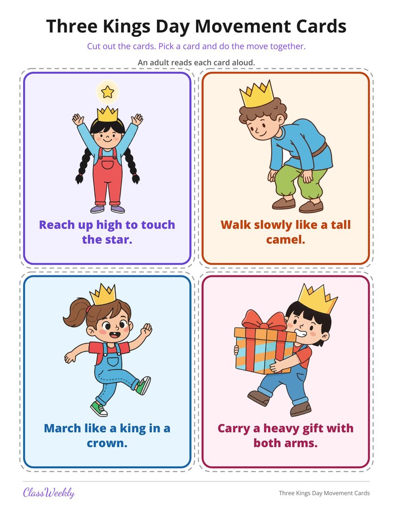 Three Kings Day Movement Cards - Page 2