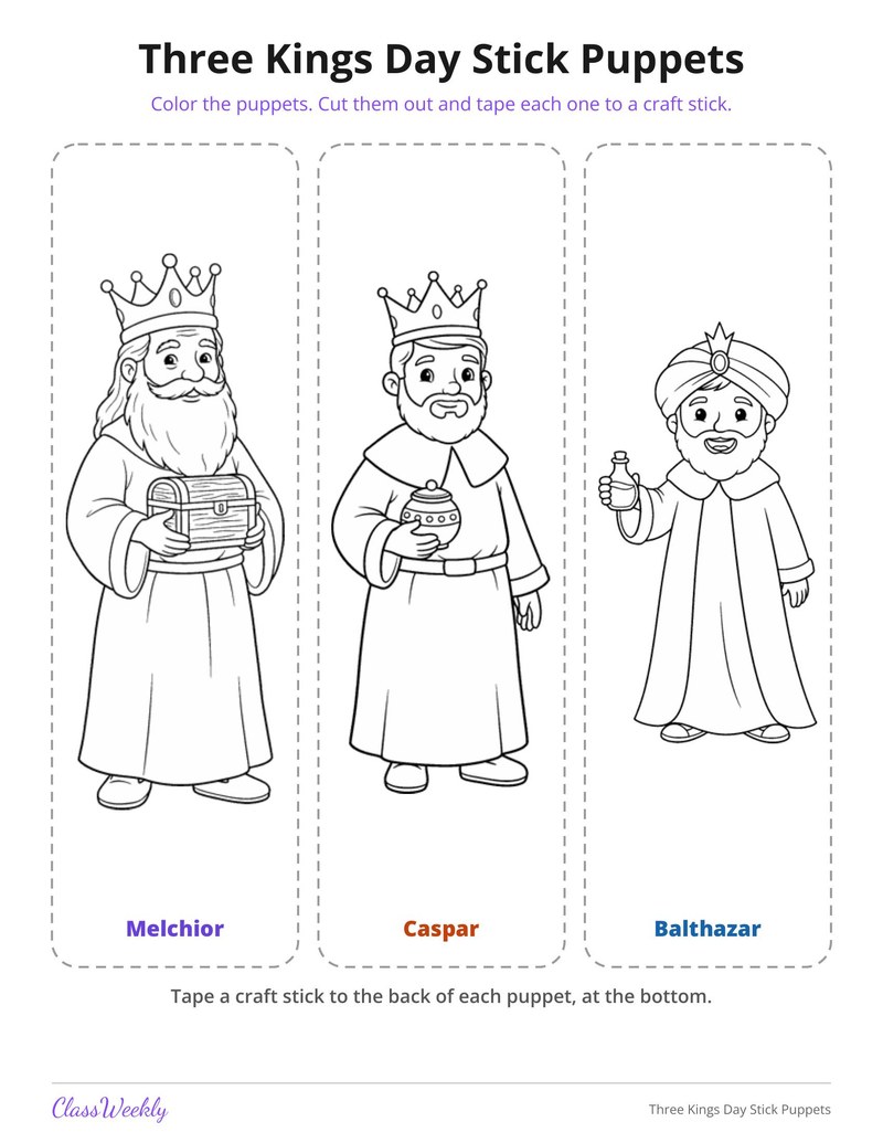 Three Kings Day Stick Puppets - Page 2