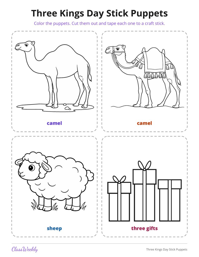 Three Kings Day Stick Puppets - Page 4