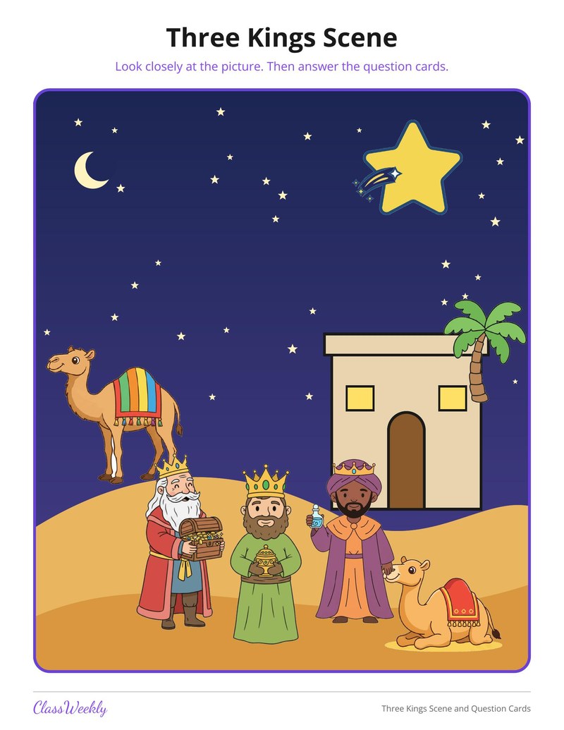 Three Kings Scene and Question Cards - Page 2