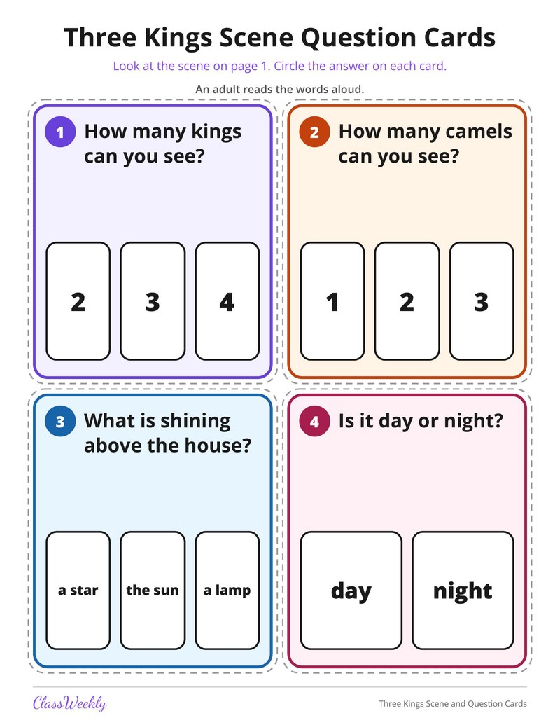 Three Kings Scene and Question Cards - Page 3