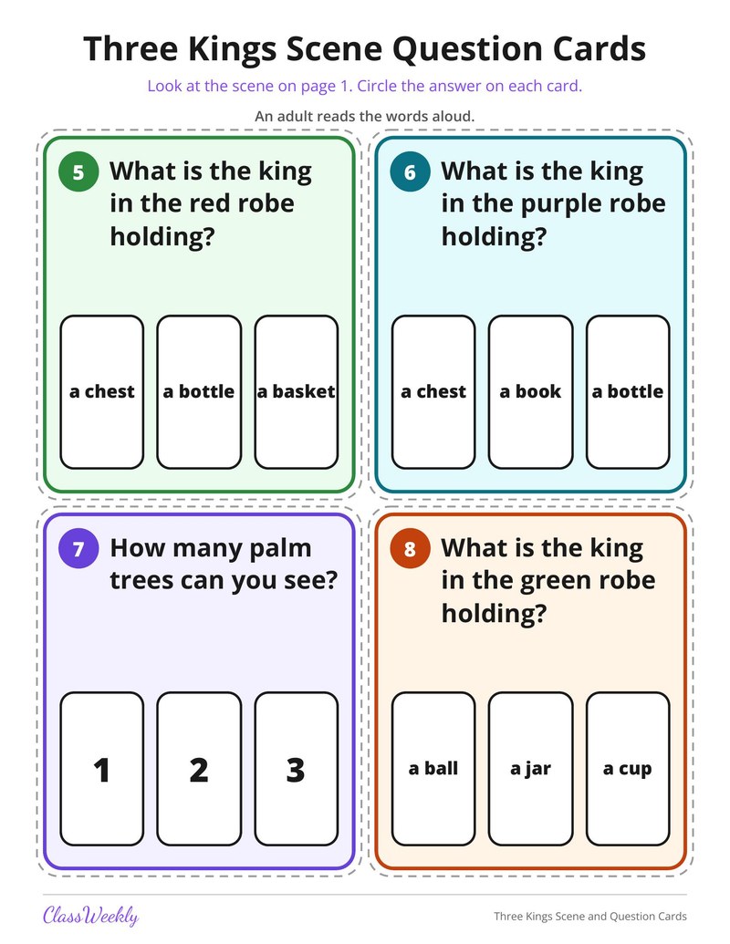 Three Kings Scene and Question Cards - Page 4