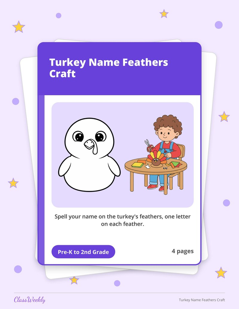 Turkey Name Feathers Craft - Page 1
