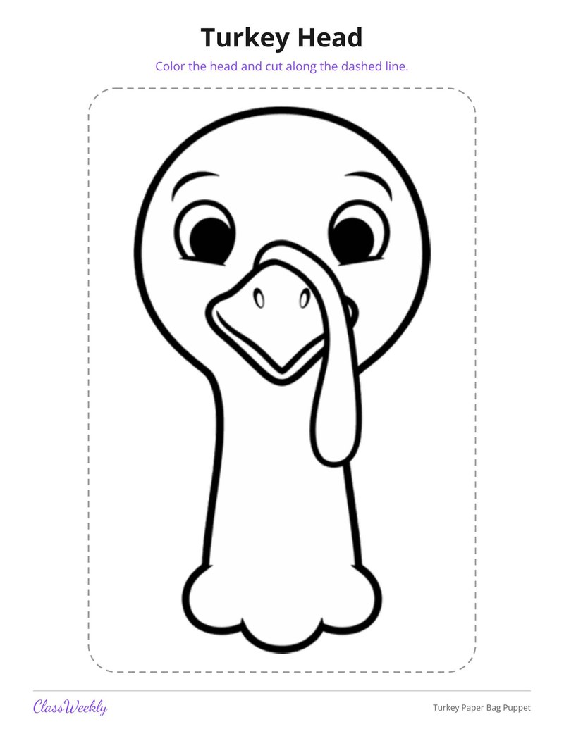 Turkey Paper Bag Puppet - Page 3