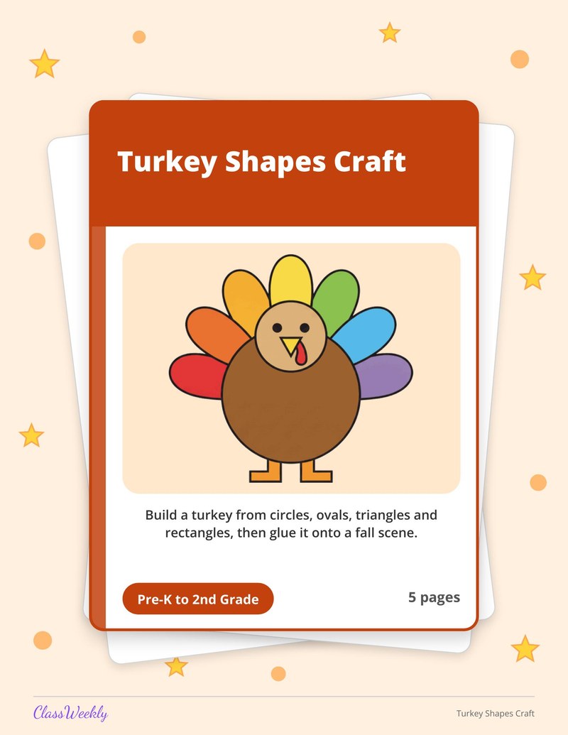 Turkey Shapes Craft - Page 1