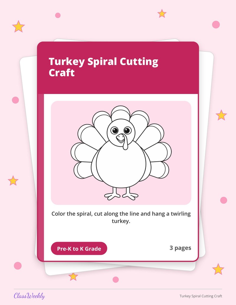 Turkey Spiral Cutting Craft - Page 1