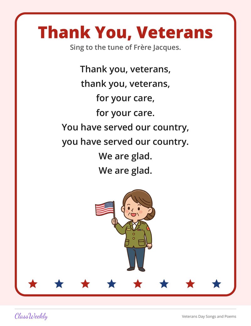 Veterans Day Songs and Poems - Page 2