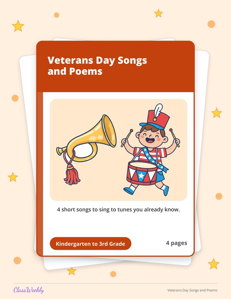 Veterans Day Songs and Poems - Page 1