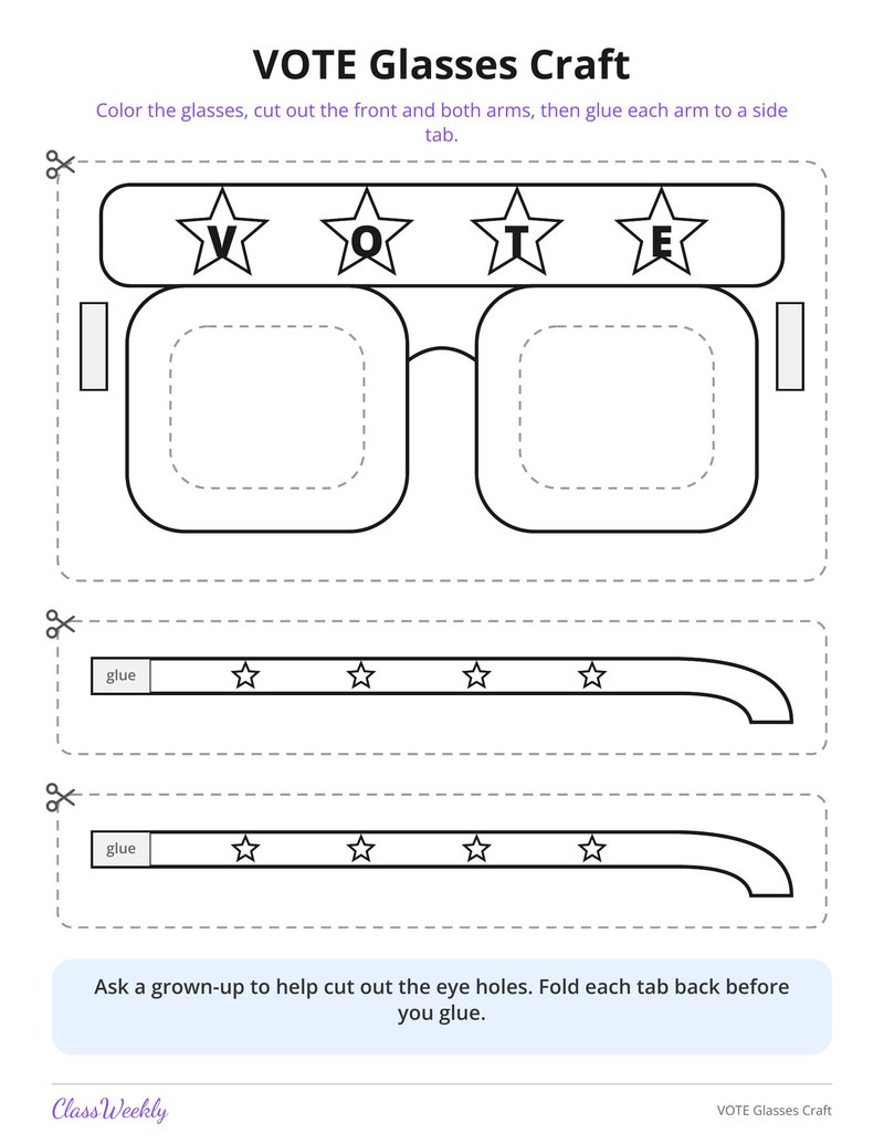 VOTE Glasses Craft
