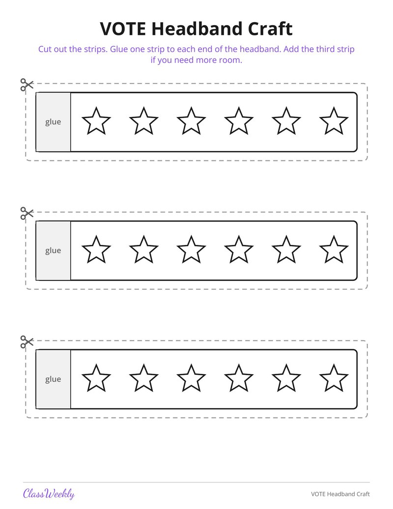 VOTE Headband Craft