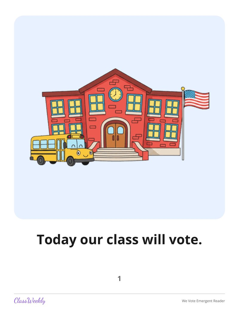 We Vote Emergent Reader - Page 2