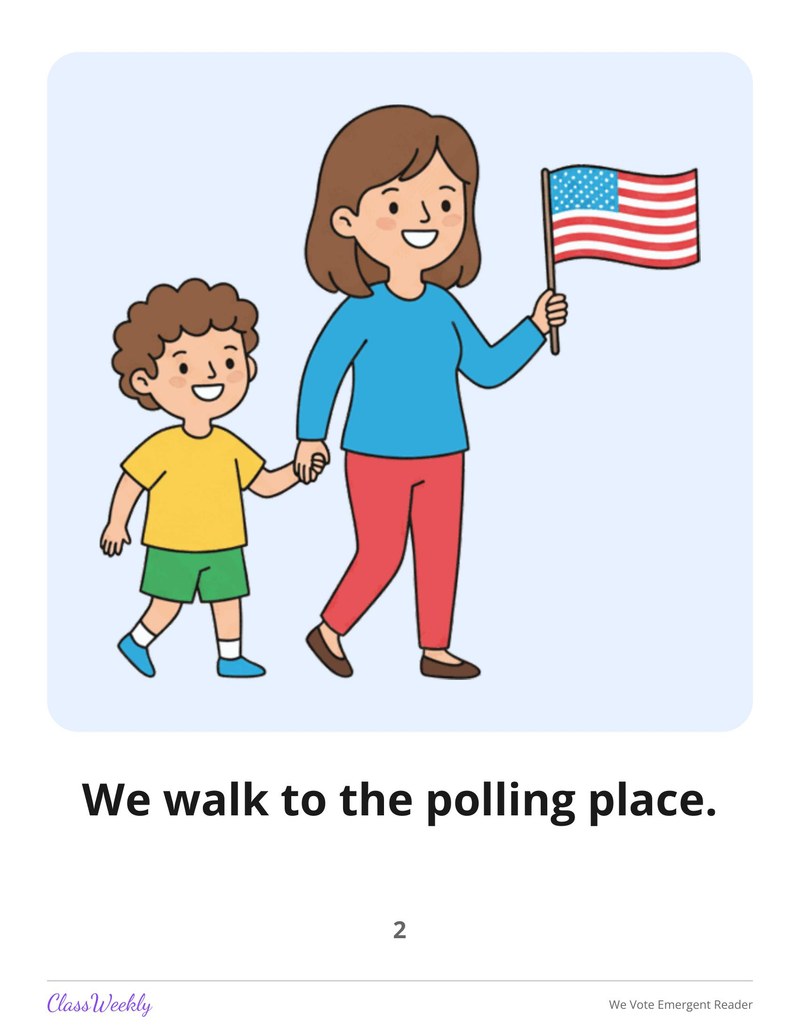 We Vote Emergent Reader - Page 3
