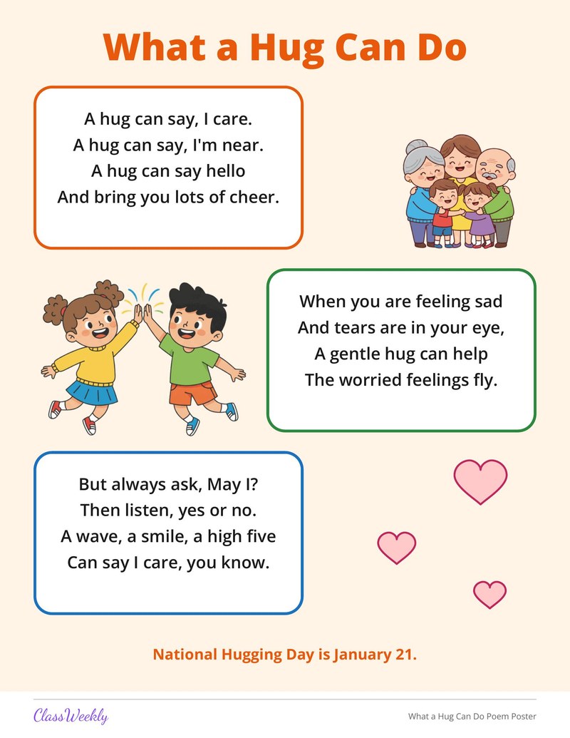 What a Hug Can Do Poem Poster