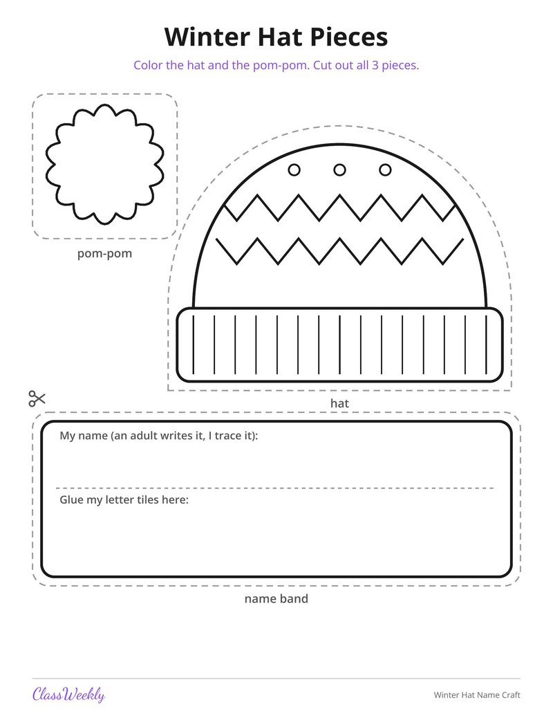 Winter Hat Name Craft - Page 3