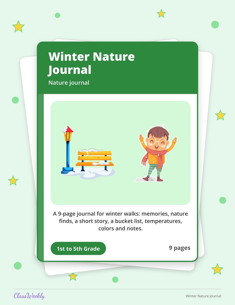 Winter Nature Journal - Page 1