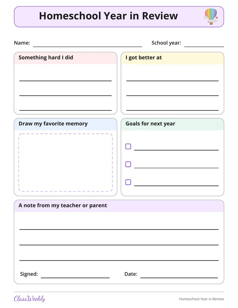 Homeschool Year in Review - Page 2
