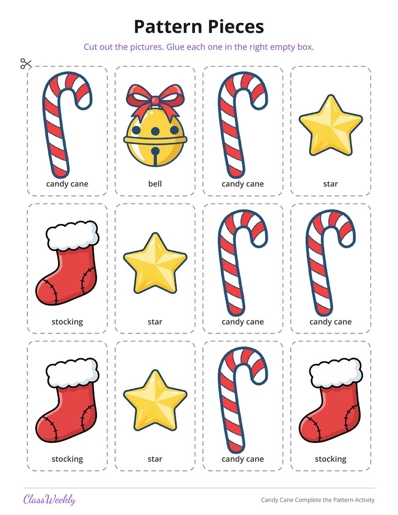 Candy Cane Complete the Pattern Activity - Page 2