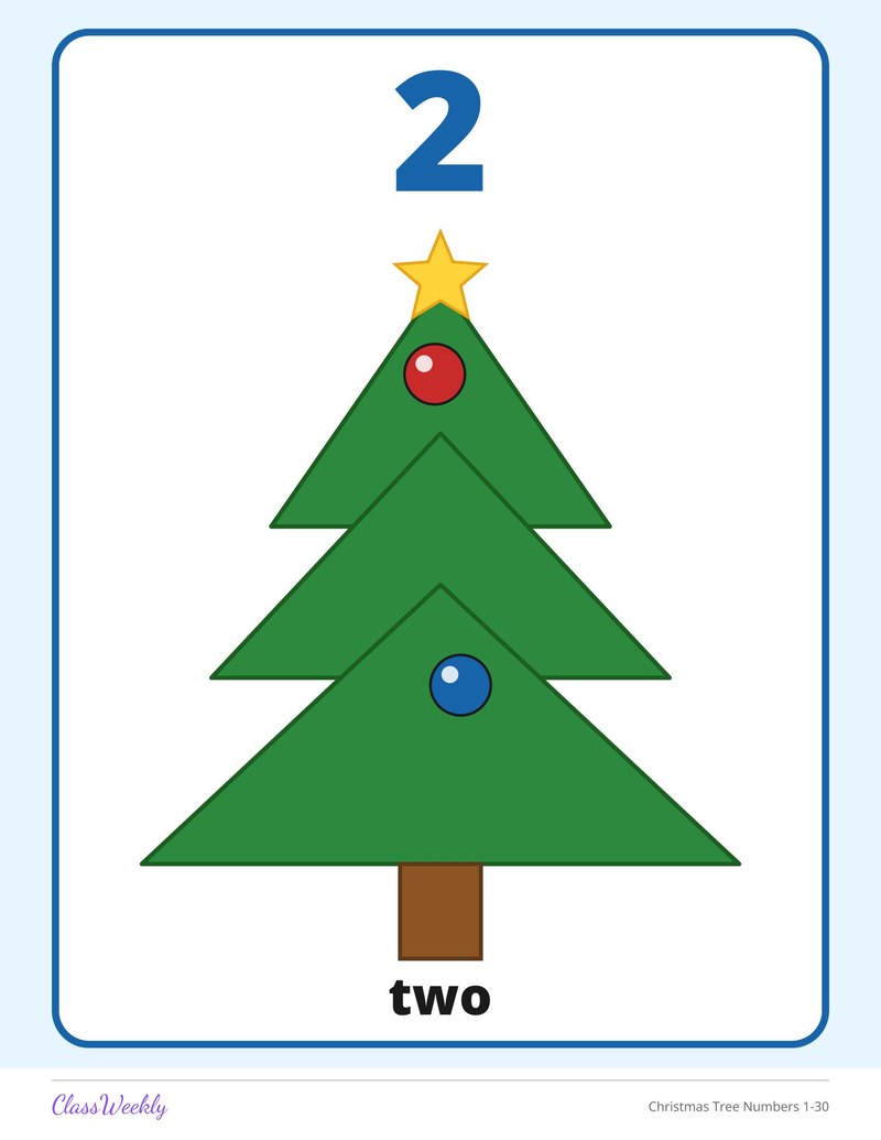 Christmas Tree Numbers 1-30 - Page 3