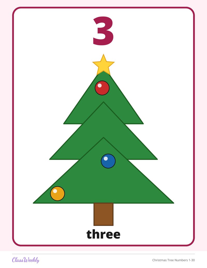 Christmas Tree Numbers 1-30 - Page 4