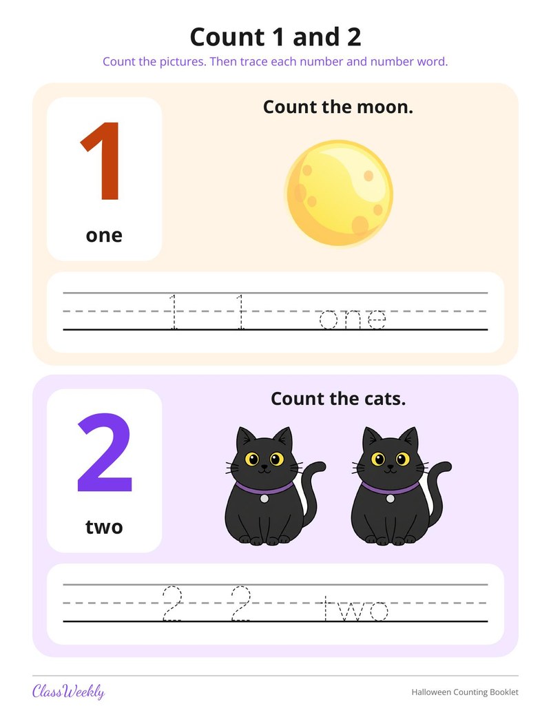 Halloween Counting Booklet 1 to 10