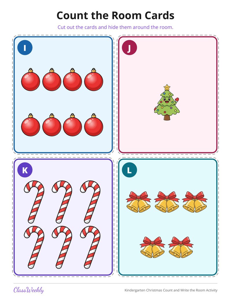 Kindergarten Christmas Count and Write the Room Activity - Page 4