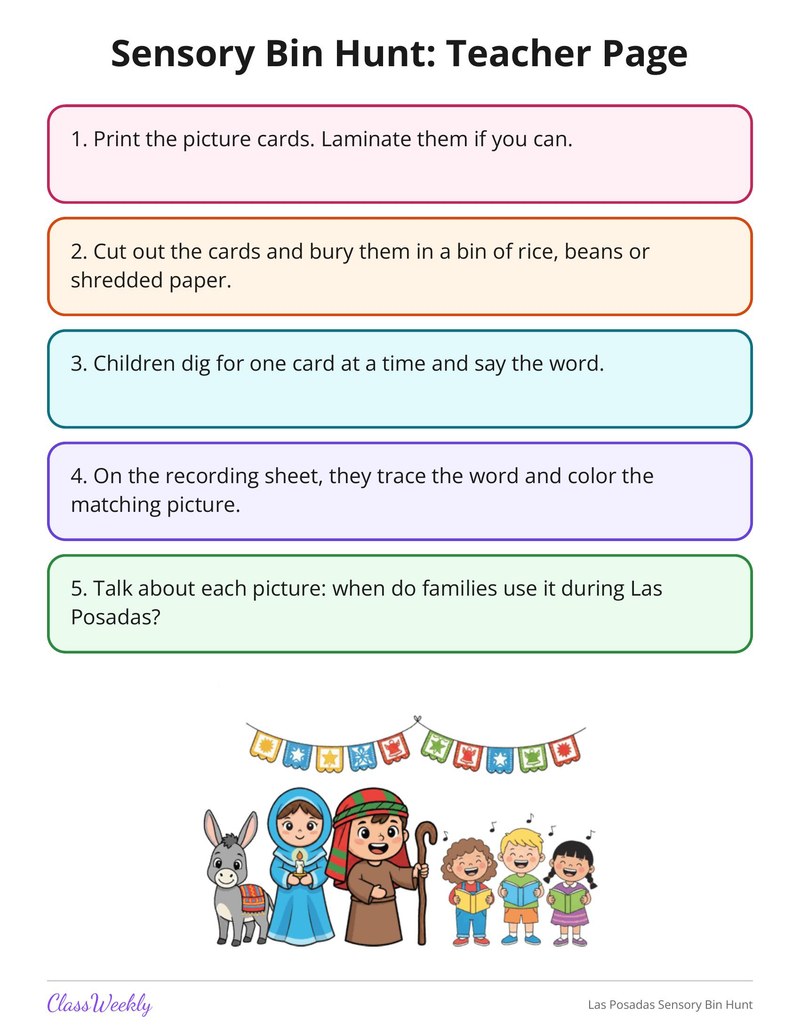Las Posadas Sensory Bin Hunt - Page 2