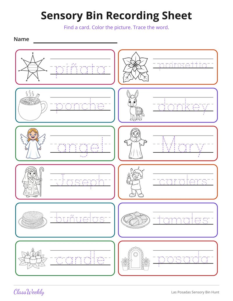 Las Posadas Sensory Bin Hunt - Page 4