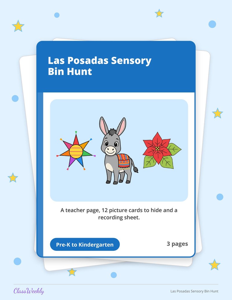 Las Posadas Sensory Bin Hunt - Page 1