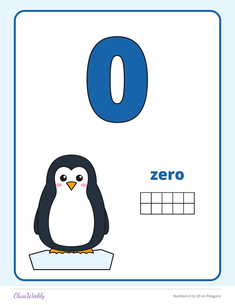 Numbers 0 to 30 on Penguins - Page 2