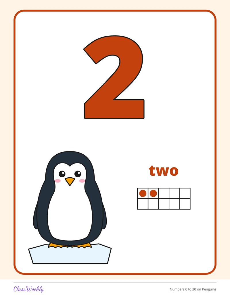 Numbers 0 to 30 on Penguins - Page 4