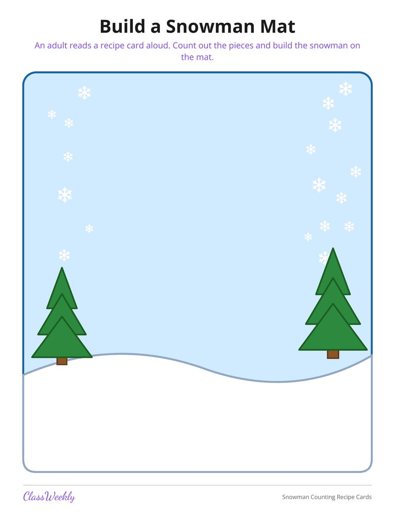 Snowman Counting Recipe Cards - Page 2