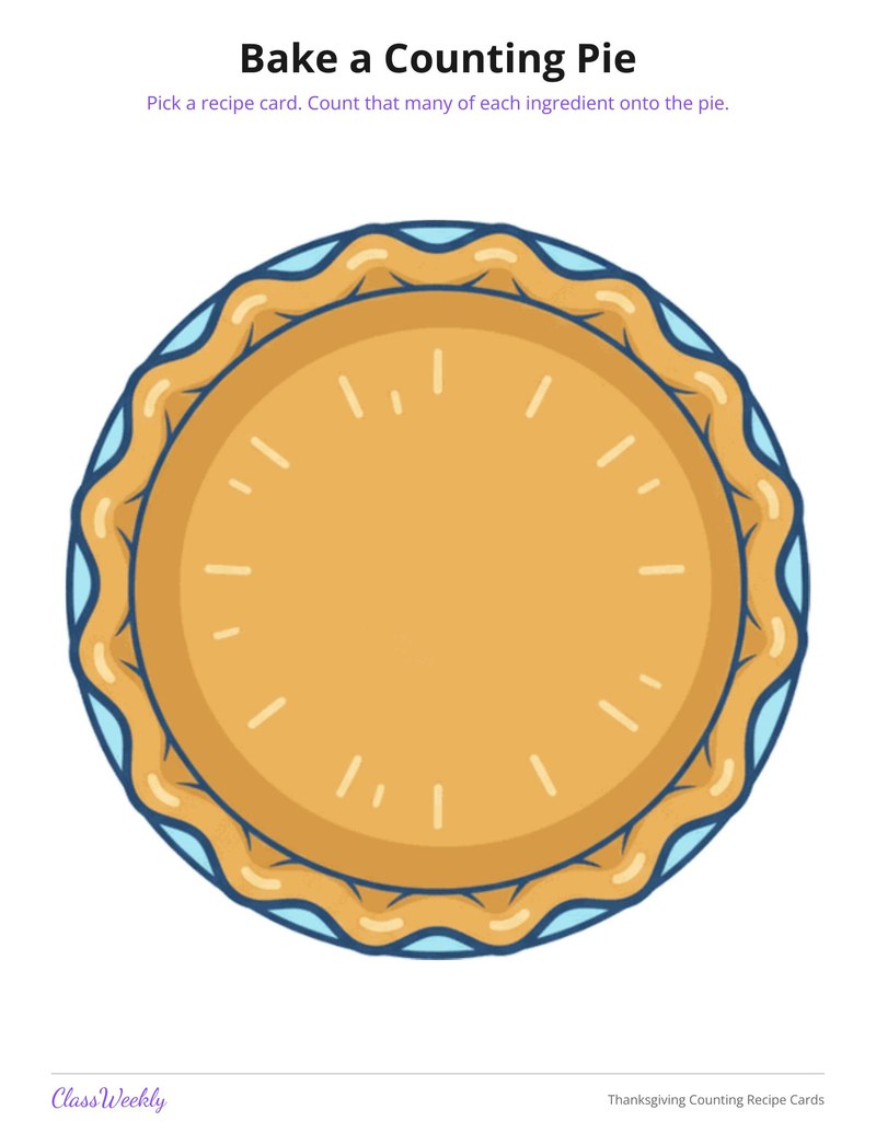 Thanksgiving Counting Recipe Cards - Page 2