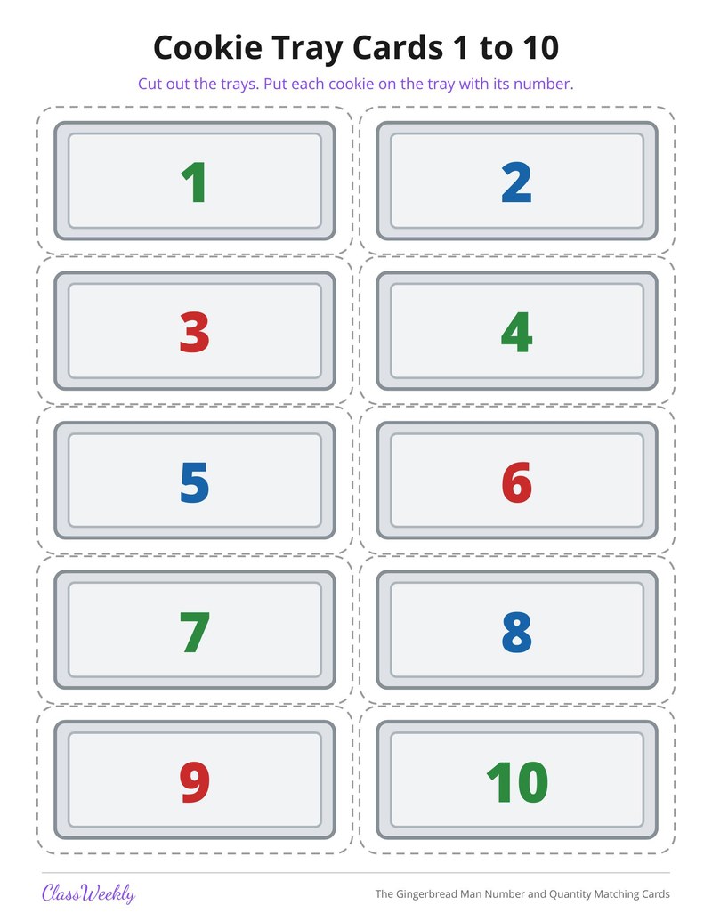 The Gingerbread Man Number and Quantity Matching Cards - Page 4