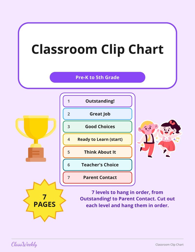 Classroom Clip Chart - Page 1
