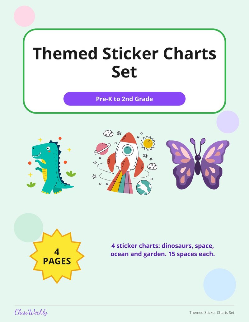 Themed Sticker Charts Set - Page 1