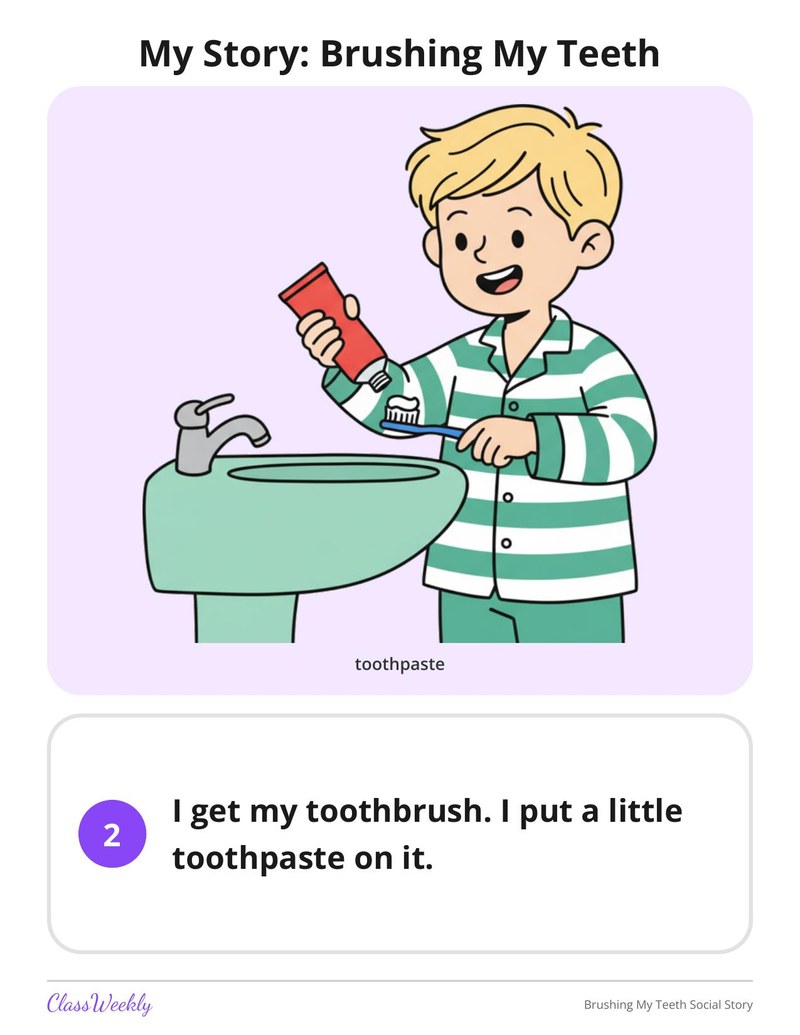 Brushing My Teeth Social Story