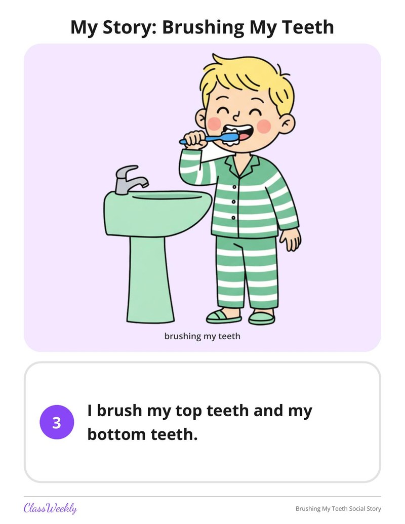 Brushing My Teeth Social Story