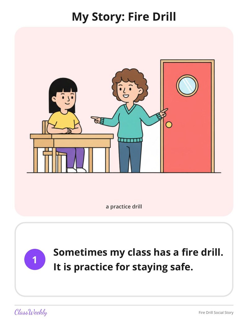 Fire Drill Social Story