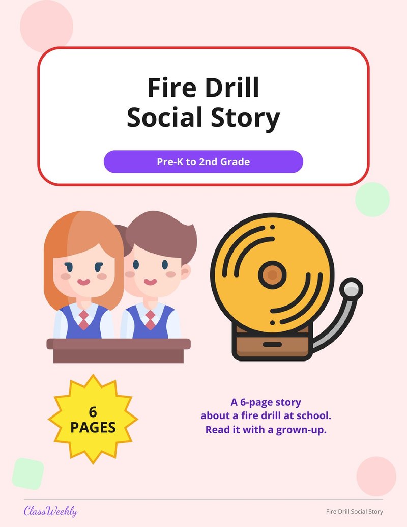 Fire Drill Social Story - Page 1
