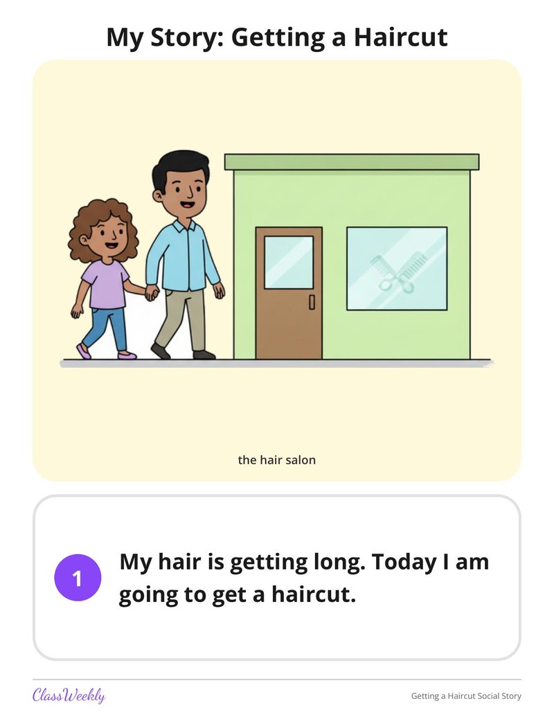Getting a Haircut Social Story - Page 2
