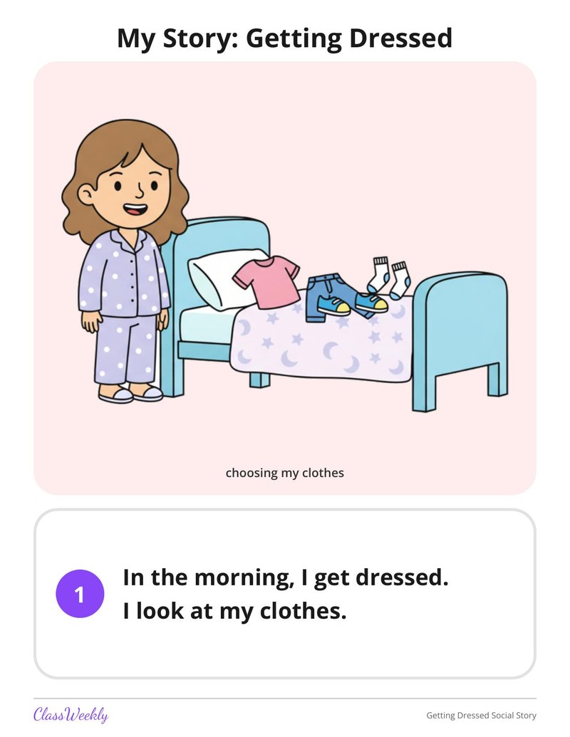 Getting Dressed Social Story