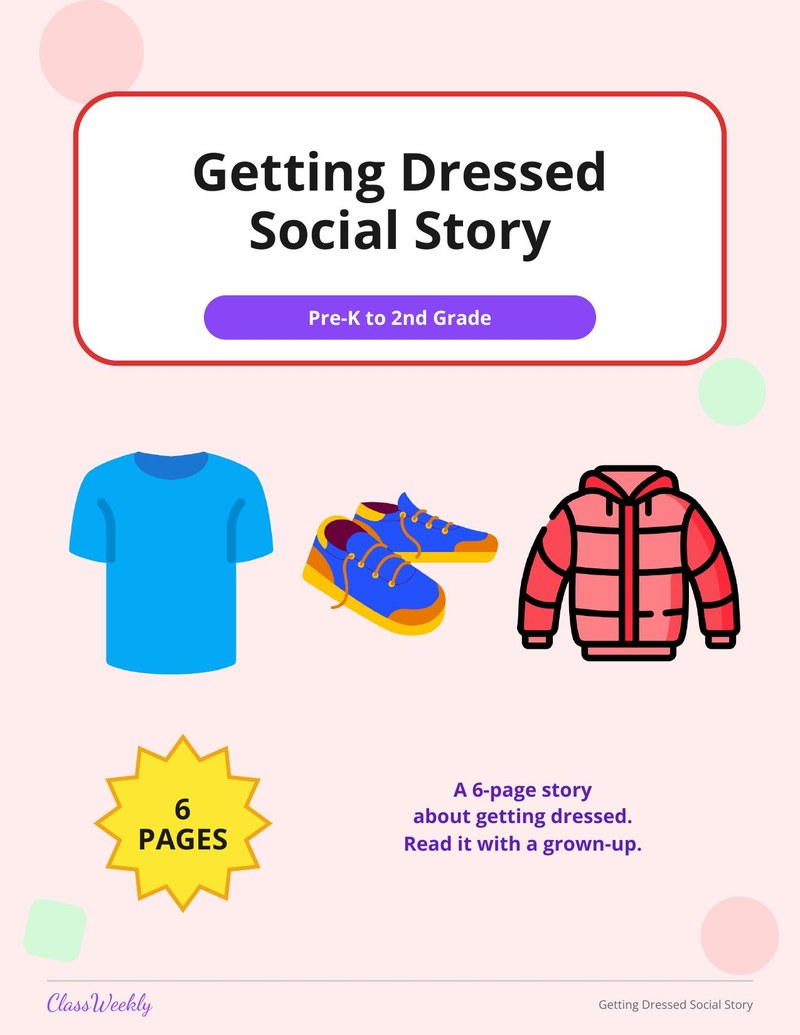 Getting Dressed Social Story - Page 1
