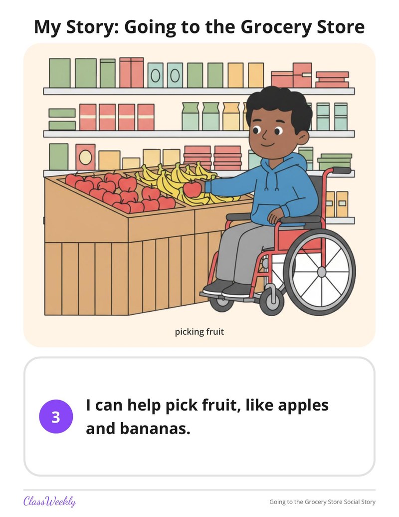 Going to the Grocery Store Social Story - Page 4
