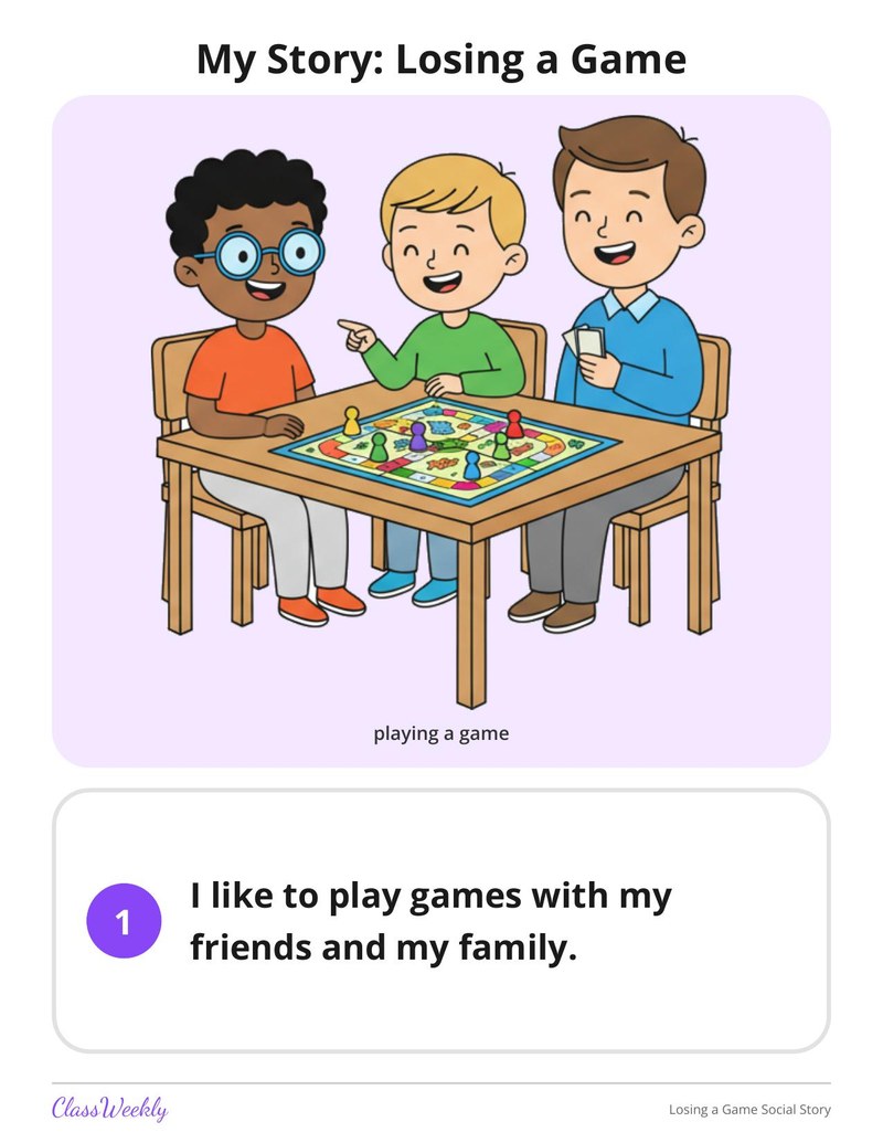 Losing a Game Social Story - Page 2