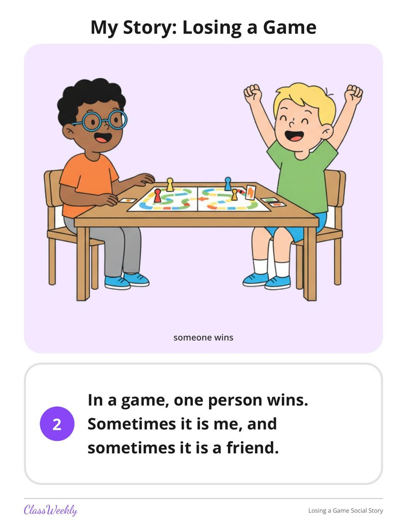 Losing a Game Social Story - Page 3