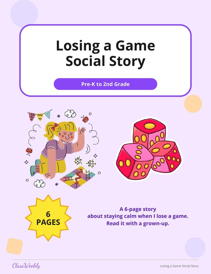 Losing a Game Social Story - Page 1